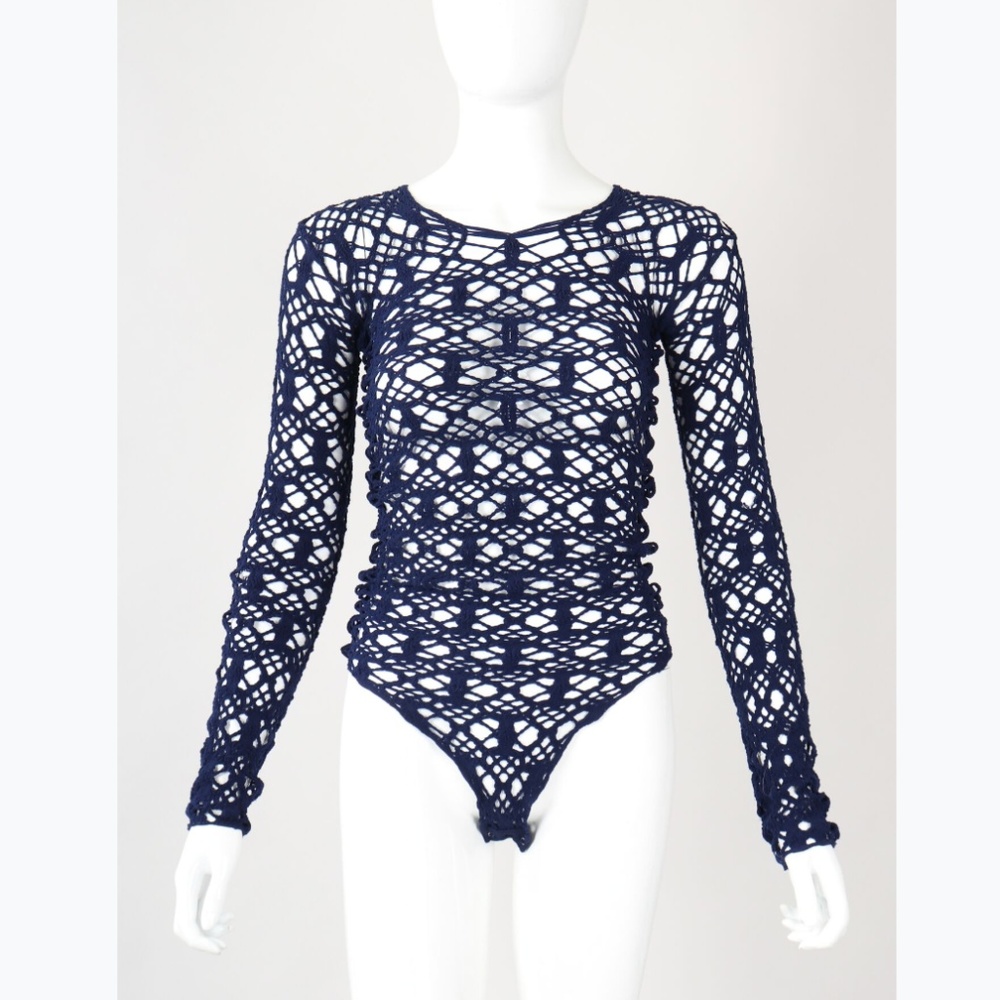 Vintage COMME DES GARÇONS Macrame Scrunch Bodysuit